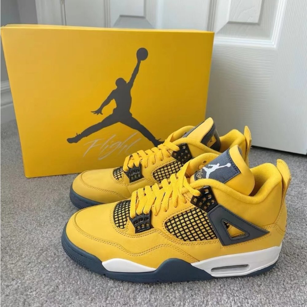 Jordan Air Jordan 4 retro "tour yellow" electric mother retro basketball shoes